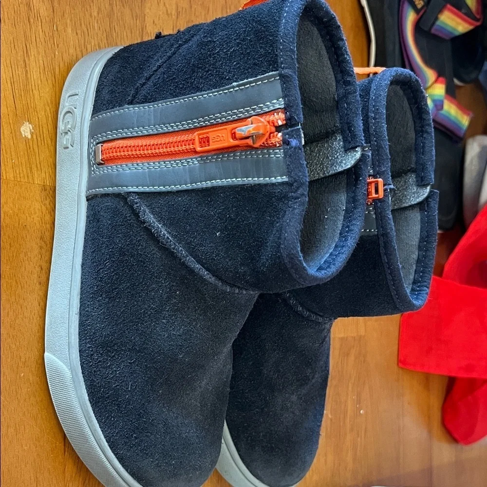 Uggs Zippered Black Gray Orange  K Adler Sneaker Bootie Size 13
